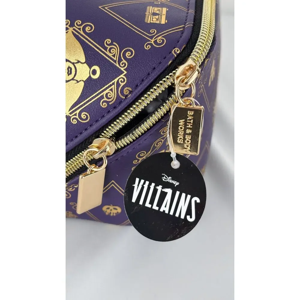 Bath And Body Works Villains Evil Queen Make Up Cosmetic Bag Purple Gold Zip New